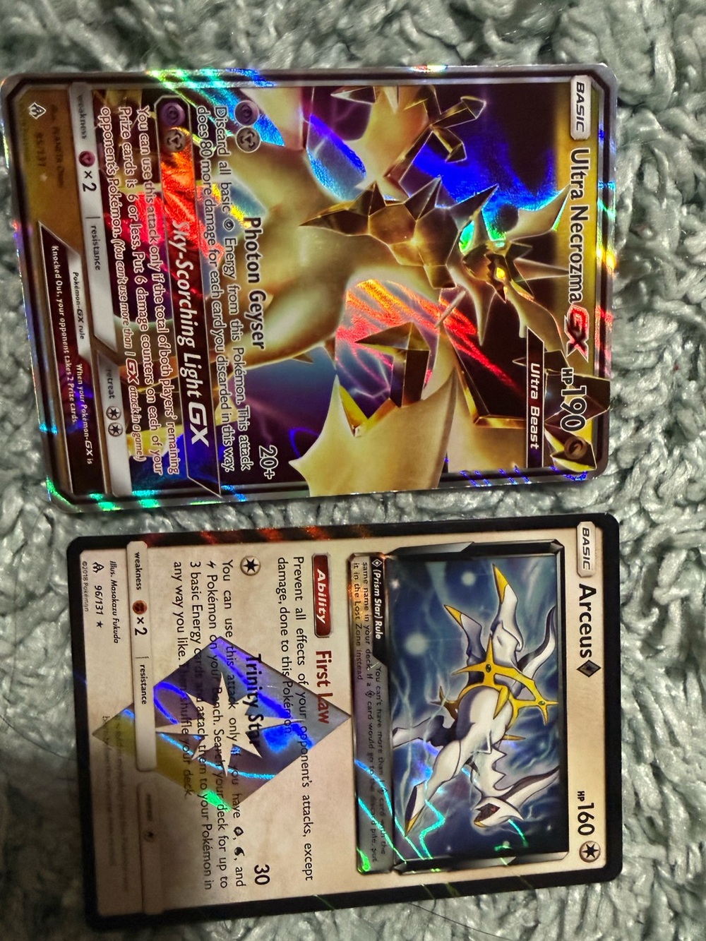 Pokémon RARE Arceus and Ultra Necrozma set-MINT CONDITION